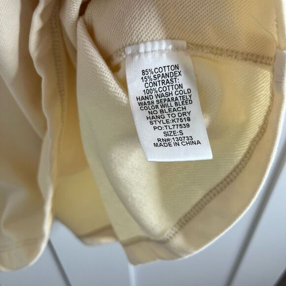 Umgee Gauze Puff Sleeve Knit Short Sleeve Ivory small - Picture 7 of 7